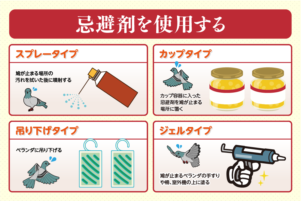 忌避剤を使用する